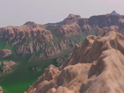 Detailed rocky landscape  3D model