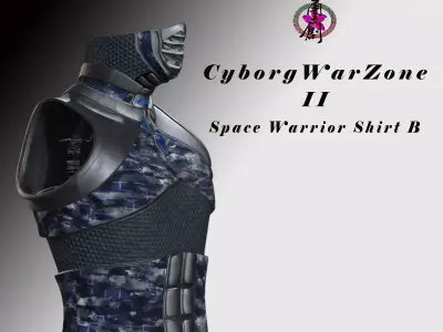 Cyborg Warzone - Space Warrior Shirt B Low-poly 3D model