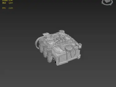 Stylish Cartoon Magic Book Low-poly 3D model