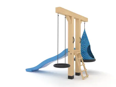 Playground swing set for children 3D model