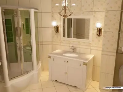 Bathroom in classical style 3D model