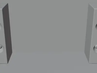 Low Poly Speakers Game Ready Asset Included Low-poly 3D model