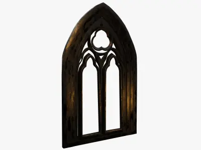 Medieval  window Low-poly 3D model