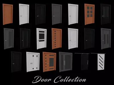 Door Collection - front and back 3D model