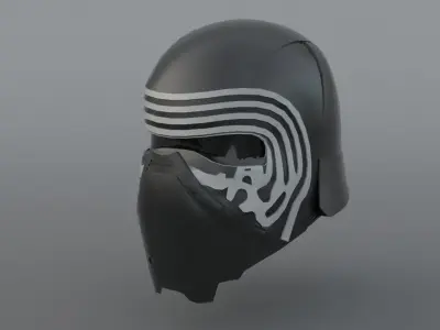 Kylo Ren Helmet Low-poly 3D model