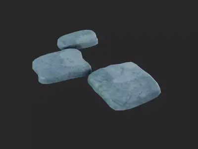 Stylized Floating Stepping Stone Low-poly 3D model