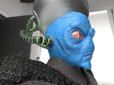 Realistic Alien 3D model