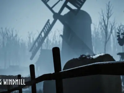 Modular Haunted Village Low-poly 3D model