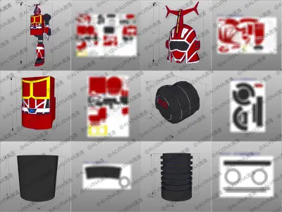 B-Robo Kabutack Super Transform Form Cosplay Pepakura Foam Full Low-poly 3D model