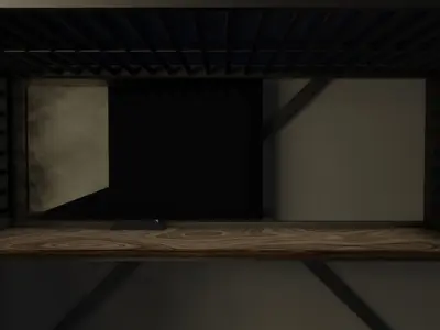 Cozy Bedroom With Bunkbed 3D model