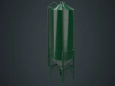 Silo 2A Low-poly 3D model