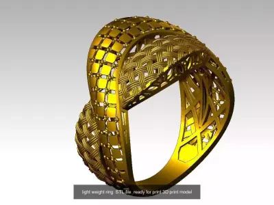 10 light weight rings  STL files  ready for print 3D print model 3D Model Pack