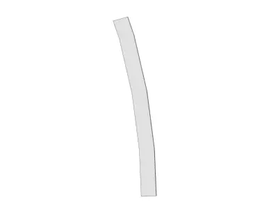 Concrete Curb 100 20 8 Radius 3 m Inner Curve 3D model