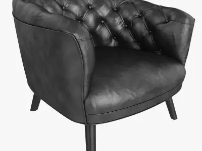 Arm Chair Black 3D model