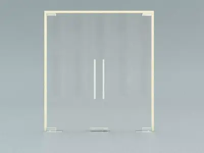 laos Glass Door Low-poly 3D model