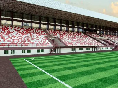 Football Soccer stadium 3D model 3D model