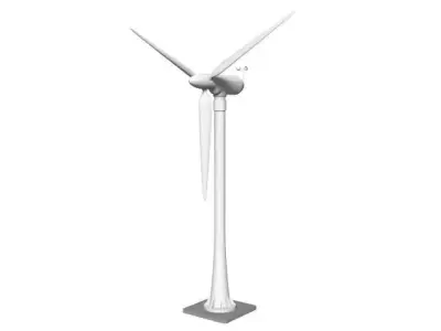 Wind power generator 3D model