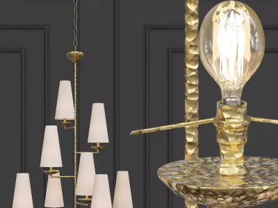 Fontaine Vertical 8 Light Chandelier 3D model purchase