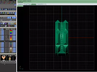 Facet Crown Gold Ring 3D print model