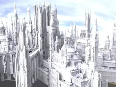 High Palace variation with separate chambers towers 3D model