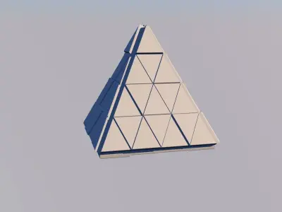 Sci Fi Pyramid Shape Triangle Low-poly 3D model 3D model