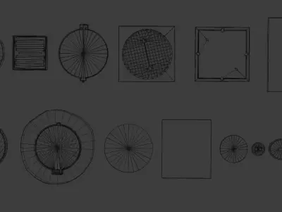 MANHOLE COVERS Low-poly 3D model purchase