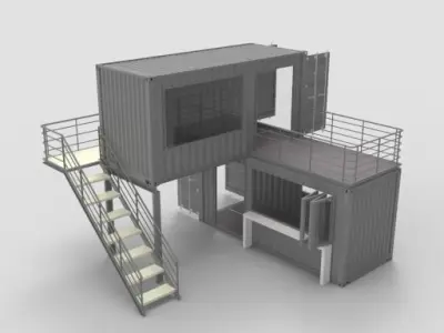 Portable Building and Shipping Container Collection 3D model