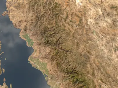  United States, Canada, Mexico, Alaska, Hawai realistic map pbr enviroment 