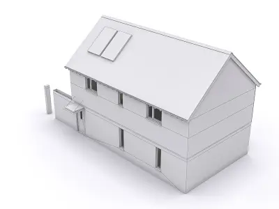 Townhouse 15 Low-poly 3D model