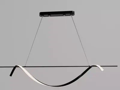 Modern Wave Pendant Light  Minimalist Ceiling Lamp 3D model