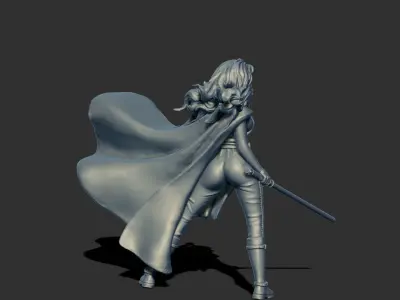 Dark and light woman bundle - 3 miniatures 35mm scale 3D print model