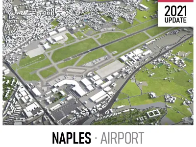 Naples Airport Low-poly 3D model