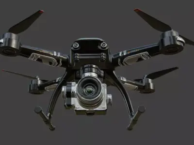 Professional Hexacopter Drone 3D Model 3D model