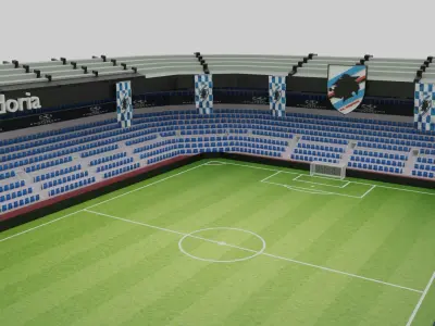 Sampdoria Football Stadium Low-poly 3D model