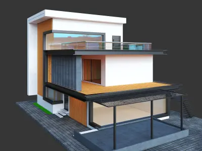 modern exterior 3D model