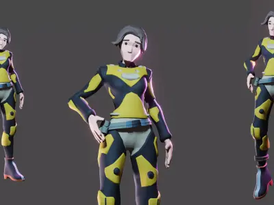 Polygon Sci-Fi Characters Low-poly 3D model