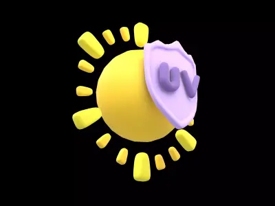 UV Reflection Icon v1 003 Low-poly 3D model