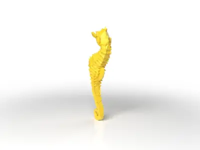 Seahorse Low Poligonal Low-poly 3D model