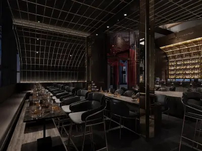 night club  interior 3D model