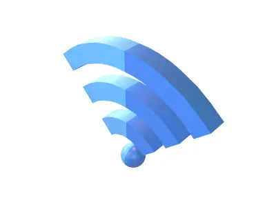 Wifi Symbol v2 001 Low-poly 3D model