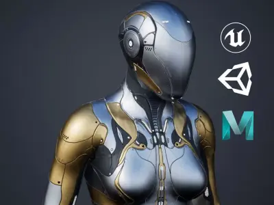 Sci-Fi Female 4 Low-poly 3D model