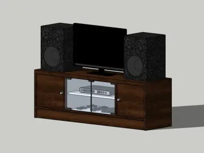 Tv Stand Low-poly 3D model