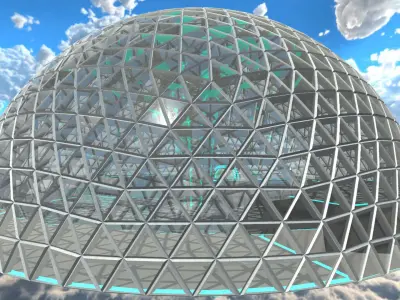 Sci-Fi King Hall 3D model