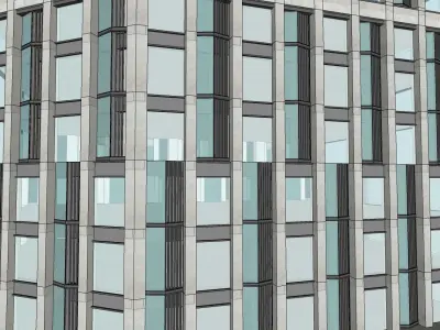 Apartment building minimlaist design facade 3D model