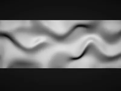 Wavy Wall Art Panel 3D model