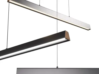 Blackjack Lighting Flair Kitchen Island Linear LED Pendant Low-poly 3D model