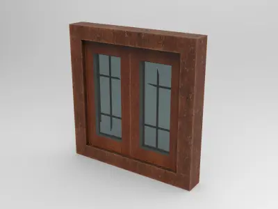 Window lowpoly gaming VR AR  Low-poly 3D model