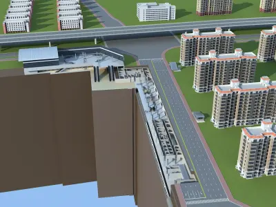Section of Subway Station 2 3D model