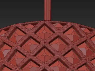 Crystal pendant lamp 3D model