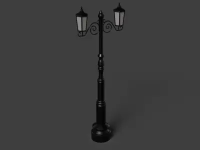 street light Low-poly 3D model 48
